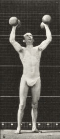 Plate 322 Lifting and letting down two 50 lb. dumbbells — figure reference